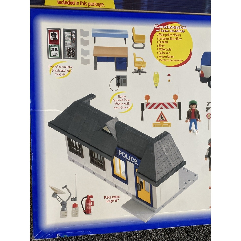 Vintage Playmobil Set 3085 Police Station Adventure Set With Extra People & Accs - Picture 4 of 16